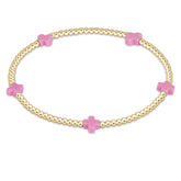 egirl Signature Cross Small 2mm Gold Bracelet