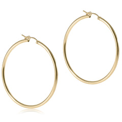 Round Gold 2" Hoop - Smooth