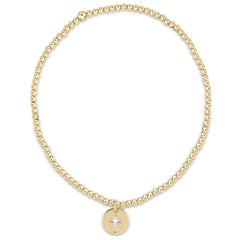egirl Classic Gold 2mm Bracelet - Blessed Small Gold Disc