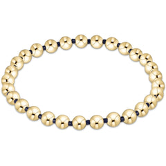 Gameday Hope Grateful 5mm Bead Bracelet - Navy