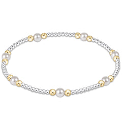 Purpose Pearl 4mm Mixed Metal Bracelet