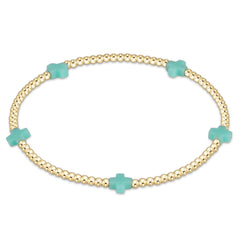 egirl Signature Cross Small 2mm Gold Bracelet