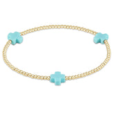 Signature Cross 2mm Gold Bracelet