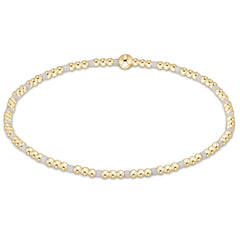 Gameday Hope Sincerity Pattern 2mm Bead Bracelet - White