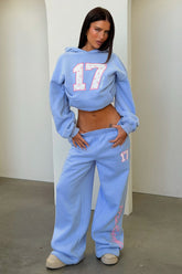 Kaile Wide Leg Sweatpants - Blue