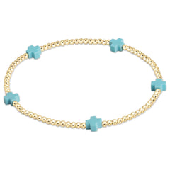 Signature Cross Small 2mm Gold Bracelet