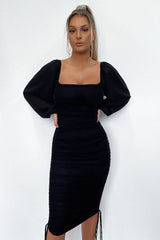 Lorde Midi Dress - Black