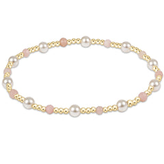 Pearl Sincerity 4mm Gem Bracelet - Pink Opal
