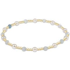 Pearl Sincerity 4mm Gem Bracelet - Aquamarine