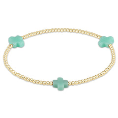 Signature Cross 2mm Gold Bracelet