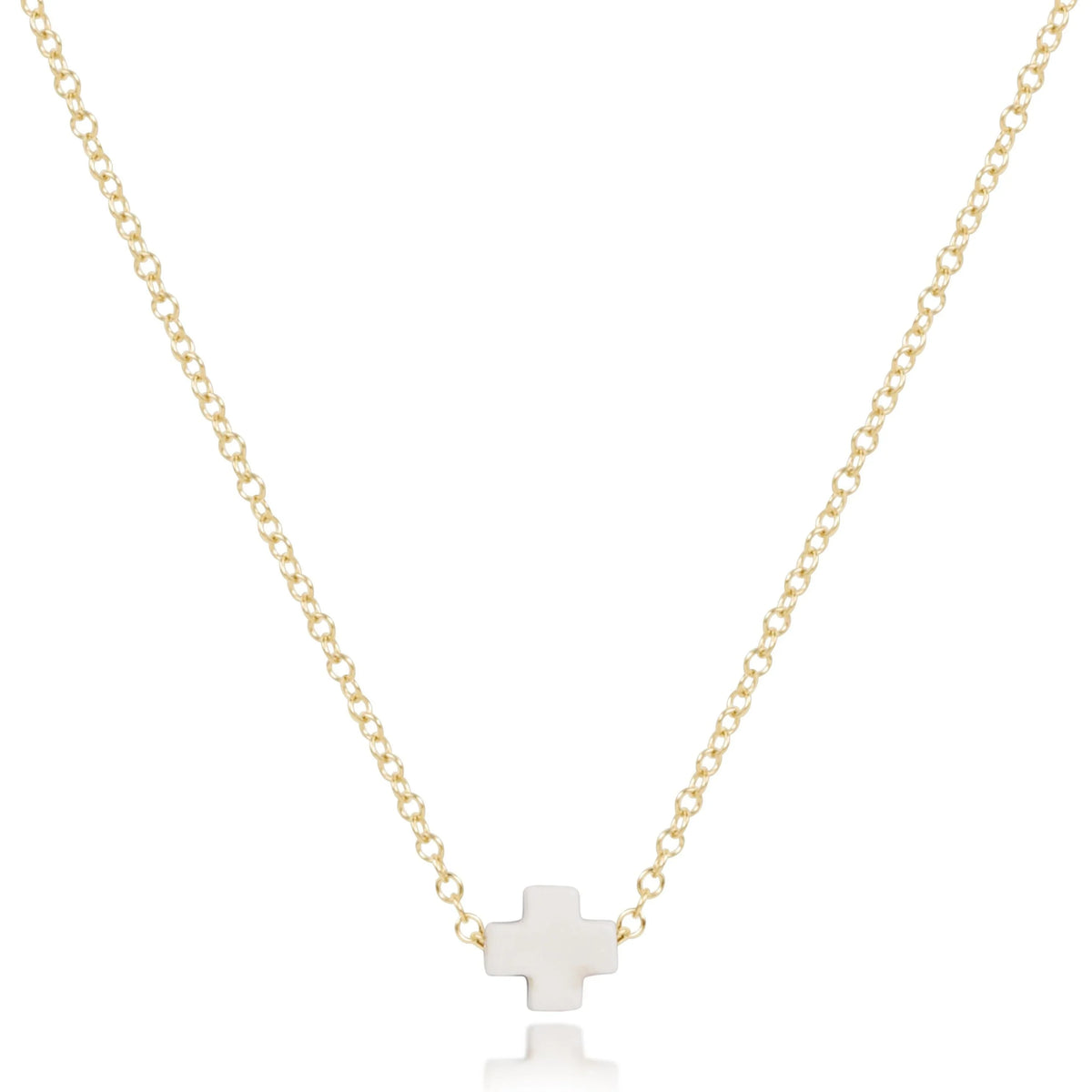 egirl 14" Necklace Gold - Signature Cross Small