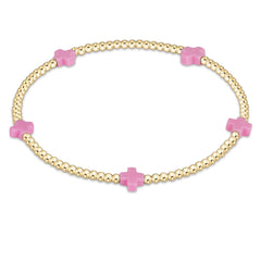 egirl Signature Cross Small 2mm Gold Bracelet
