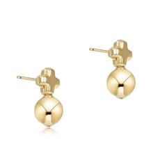 Signature Cross Small Gold Studs - Classic Gold