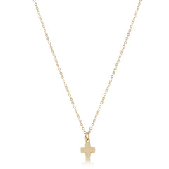 egirl 14" Necklace Gold - Signature Cross Small Gold Charm