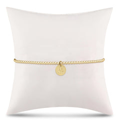 egirl Classic Gold 2mm Bracelet - be you. Small Gold Disc
