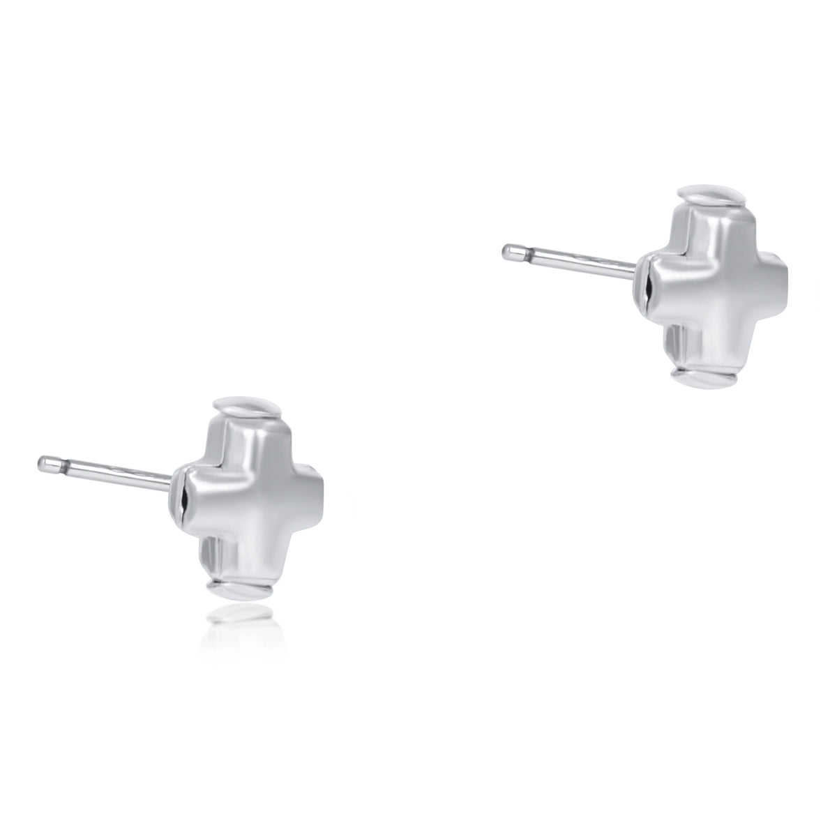 Signature Cross Small Sterling Studs - Sterling