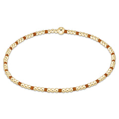 Gameday Hope Sincerity Pattern 2mm Bead Bracelet - Burnt Orange