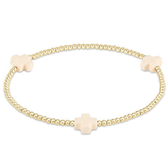 Signature Cross 2mm Gold Bracelet