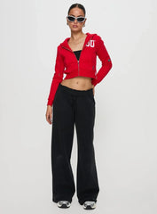 BU MIA Zip Sweater Red