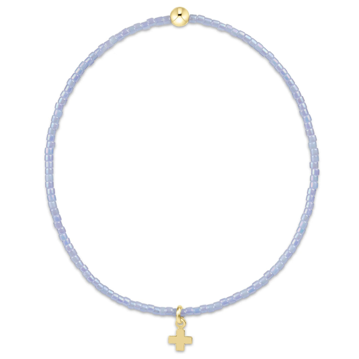 Hope Classic Ocean Mist Bracelet - Signature Cross Small Gold Charm