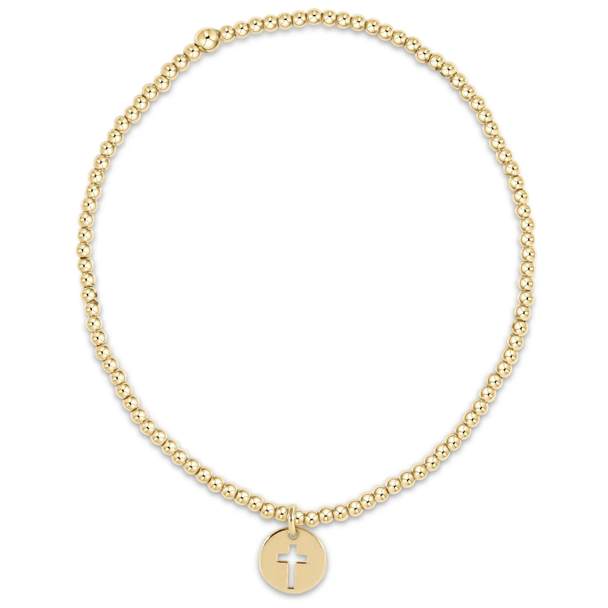 egirl Classic Gold 2mm Bracelet - Blessed Small Gold Disc