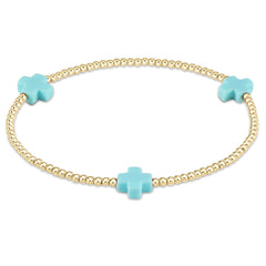 Signature Cross 2mm Gold Bracelet
