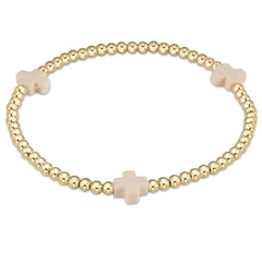Signature Cross 3mm Gold Bracelet