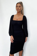 Lorde Midi Dress - Black