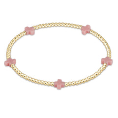 egirl Signature Cross Small 2mm Gold Bracelet