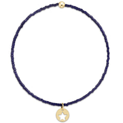 Hope Classic Bracelet - Navy - Star Small Gold Disc