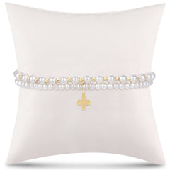 enewton Extends - grateful for you gift stack - pearl signature cross charm