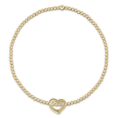 egirl Classic Gold 2mm Bracelet - Love Small Gold Charm