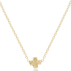 egirl 14" Necklace Gold - Signature Cross Small Gold