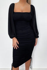 Lorde Midi Dress - Black