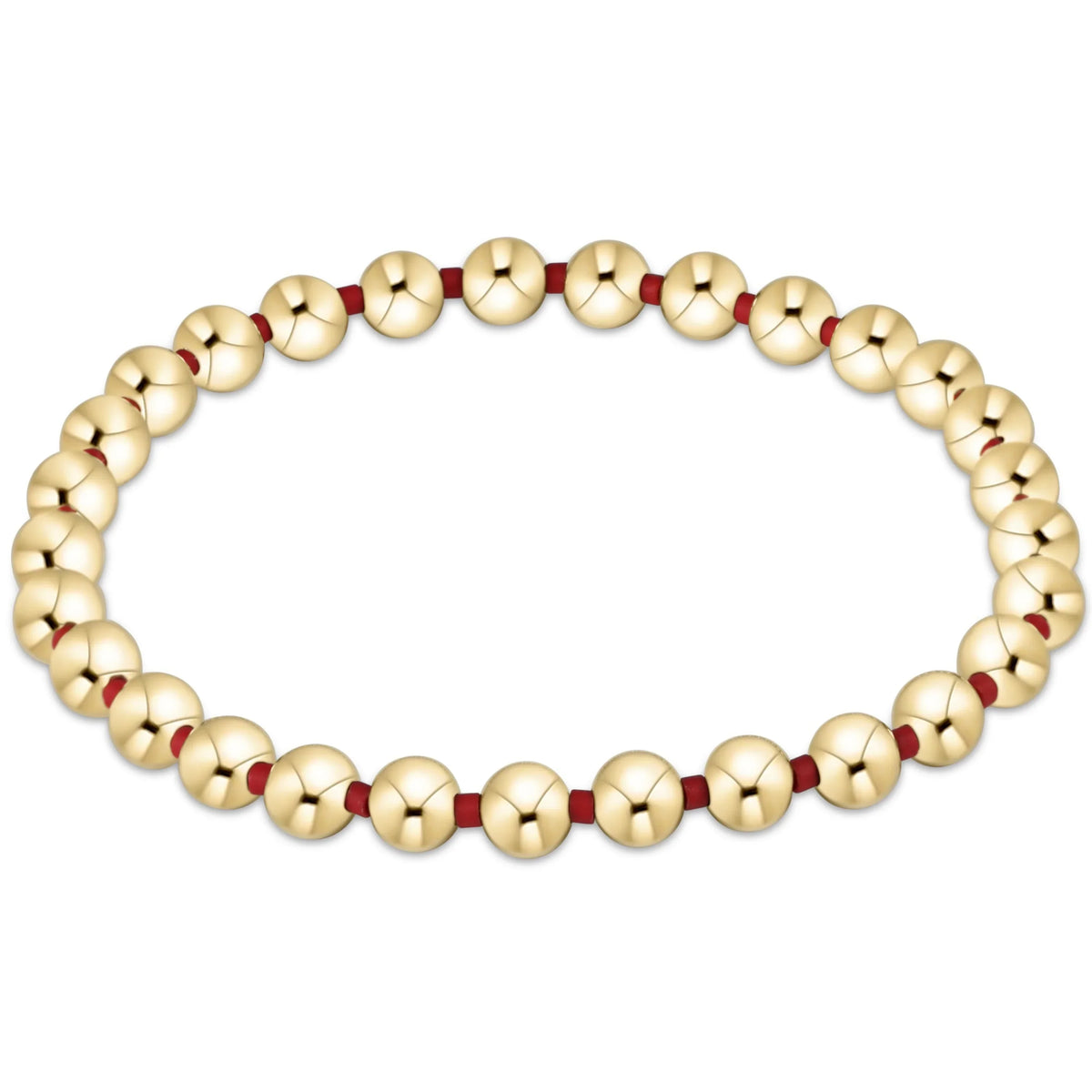 Gameday Hope Grateful 5mm Bead Bracelet - Crimson