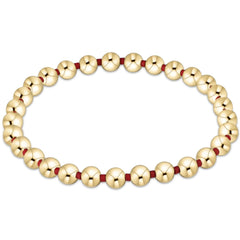 Gameday Hope Grateful 5mm Bead Bracelet - Crimson